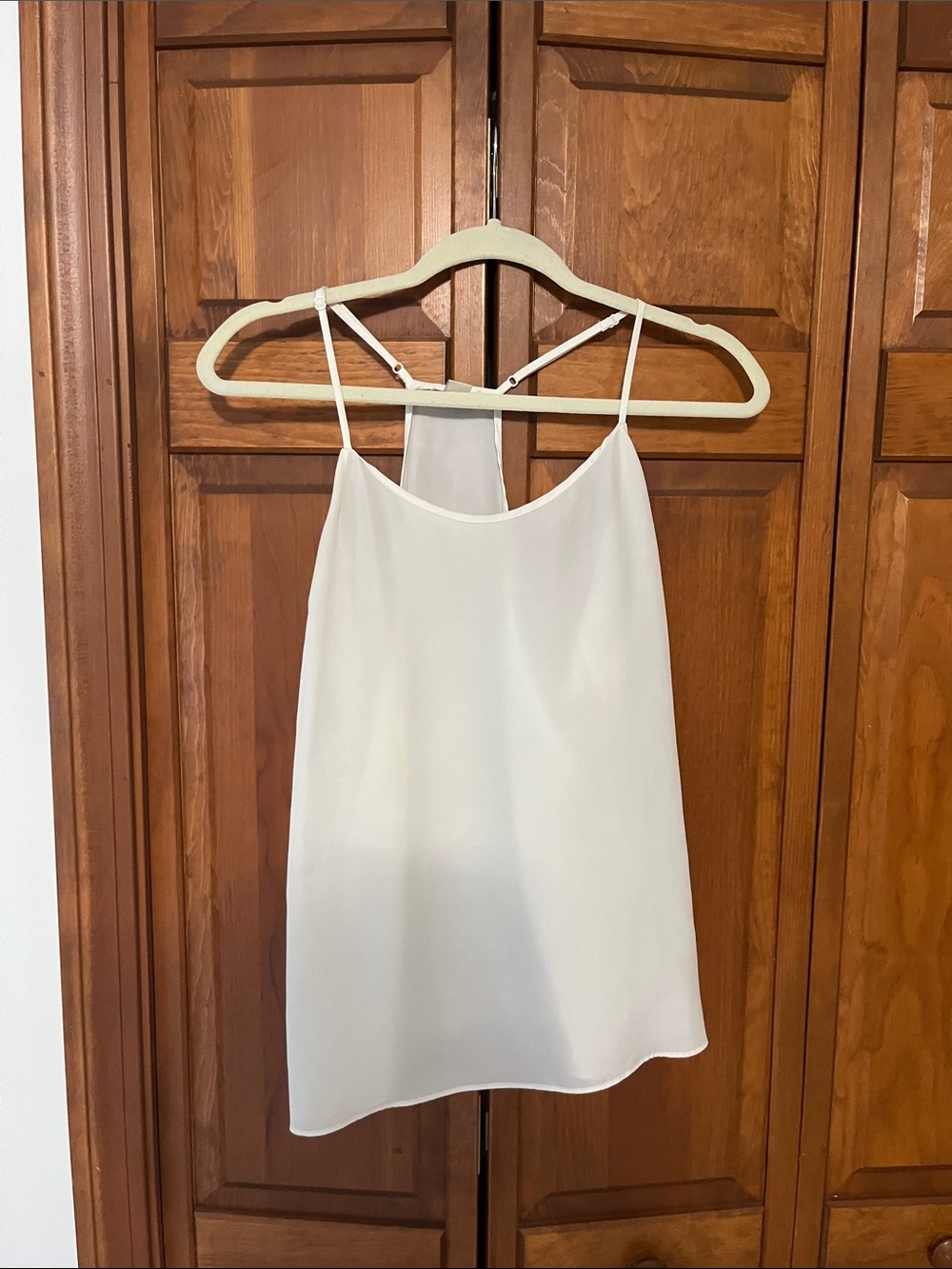 J. Crew White Spaghetti-Strap Racerback Cami